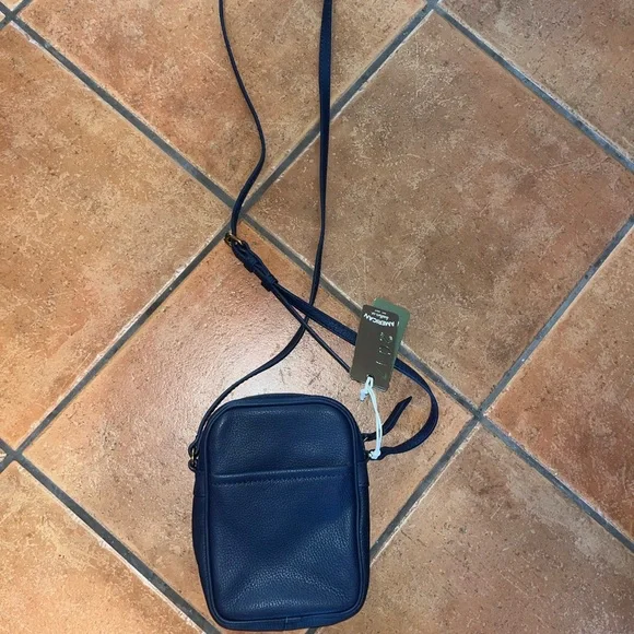 American Leather Navy Crossbody Bag - Picture 3 of 6